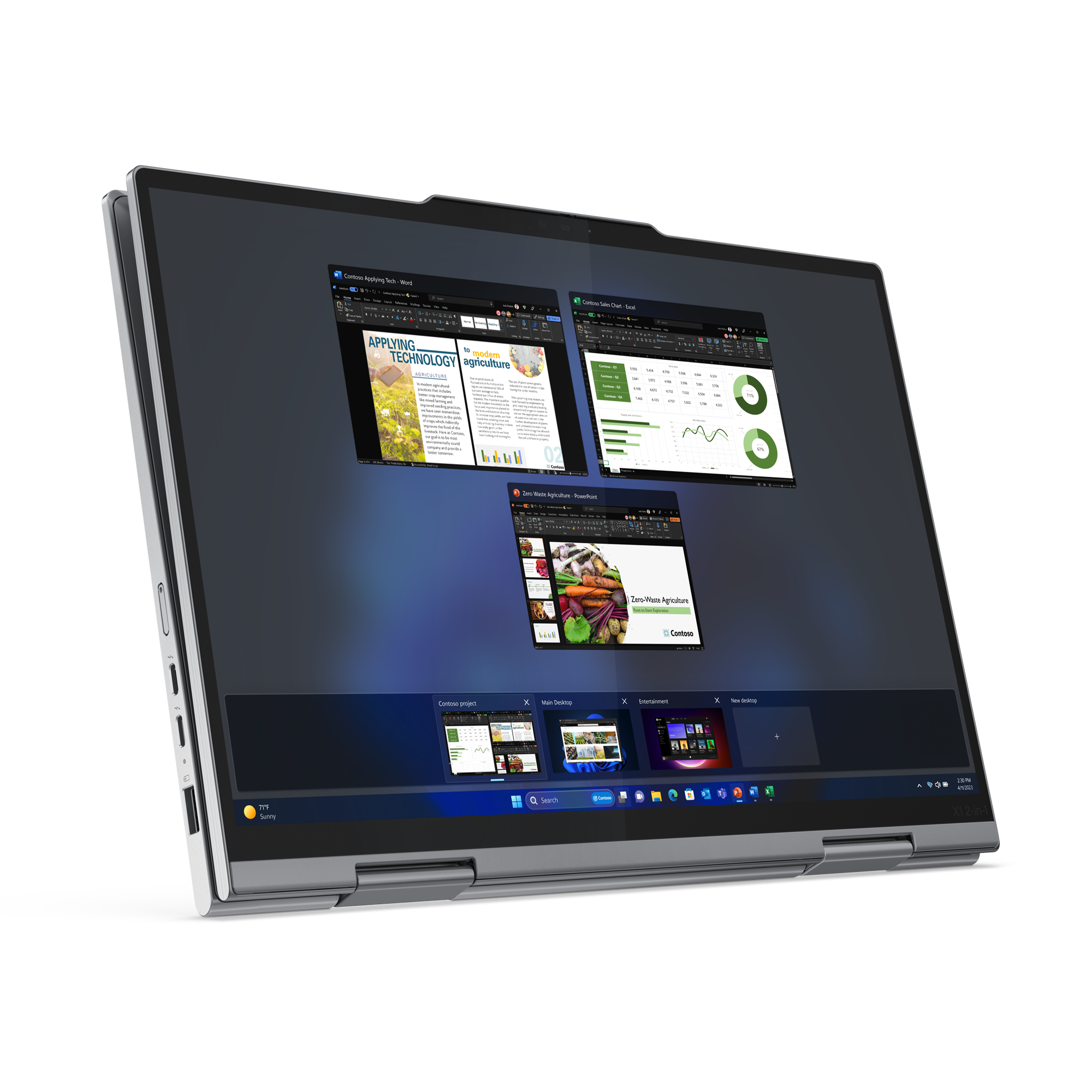 ThinkPad X1 2-in-1 Gen 9 in tablet (landscape) mode